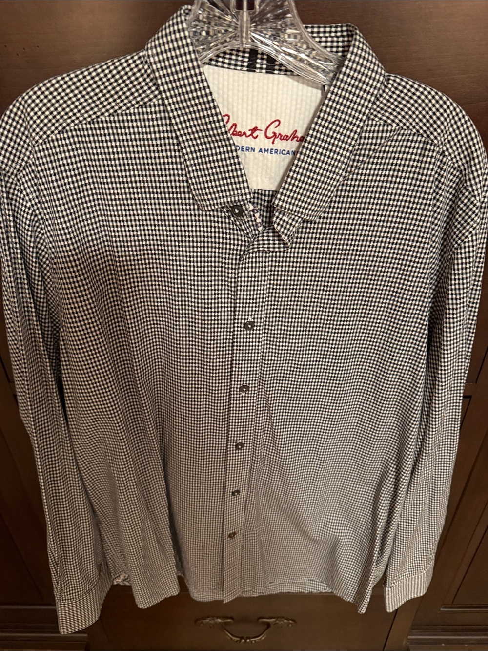 Robert Graham Black and White Micro-Check Button-Down Shirt